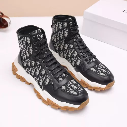 Cheap Christian Dior High Top Shoes For Men #1373743 Replica Wholesale [$82.00 USD] [ITEM#1373743] on Replica Christian Dior High Top Shoes