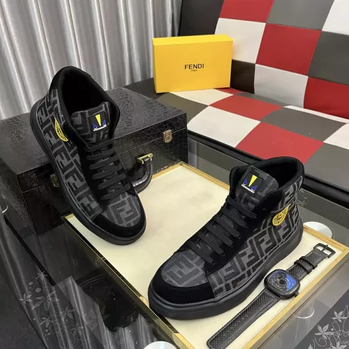 Cheap Fendi High Tops Casual Shoes For Men #1373746 Replica Wholesale [$82.00 USD] [ITEM#1373746] on Replica Fendi High Tops Casual Shoes