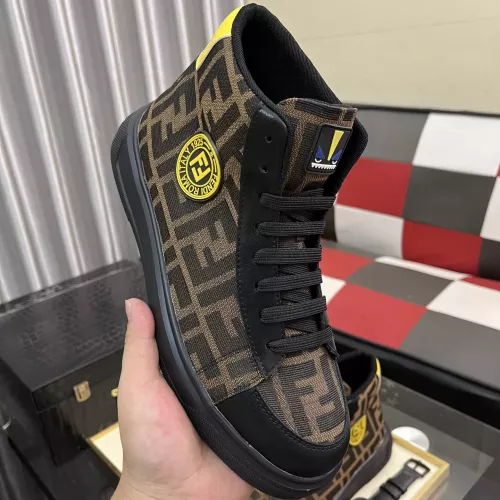 Cheap Fendi High Tops Casual Shoes For Men #1373747 Replica Wholesale [$82.00 USD] [ITEM#1373747] on Replica Fendi High Tops Casual Shoes