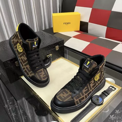 Cheap Fendi High Tops Casual Shoes For Men #1373747 Replica Wholesale [$82.00 USD] [ITEM#1373747] on Replica Fendi High Tops Casual Shoes