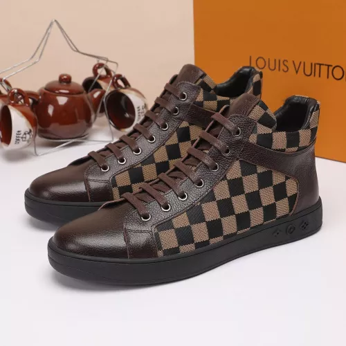Cheap Louis Vuitton High Tops Shoes For Men #1373758 Replica Wholesale [$80.00 USD] [ITEM#1373758] on Replica Louis Vuitton High Tops Shoes