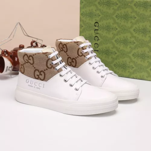 Cheap Gucci High Tops Shoes For Men #1373759 Replica Wholesale [$80.00 USD] [ITEM#1373759] on Replica Gucci High Tops Shoes