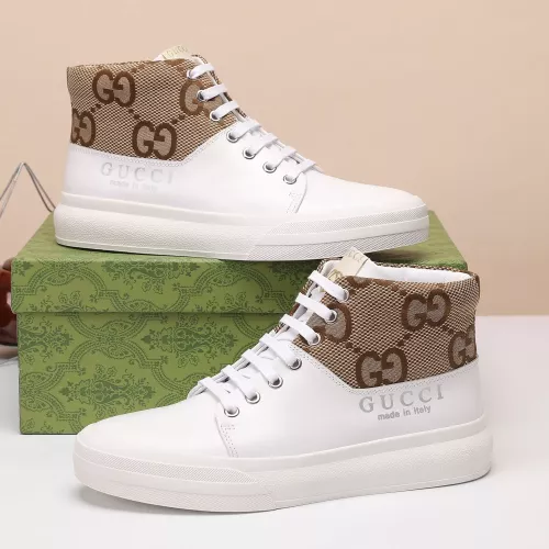 Cheap Gucci High Tops Shoes For Men #1373759 Replica Wholesale [$80.00 USD] [ITEM#1373759] on Replica Gucci High Tops Shoes
