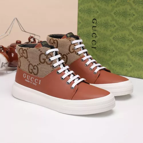 Cheap Gucci High Tops Shoes For Men #1373760 Replica Wholesale [$80.00 USD] [ITEM#1373760] on Replica Gucci High Tops Shoes