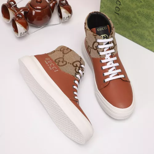 Cheap Gucci High Tops Shoes For Men #1373760 Replica Wholesale [$80.00 USD] [ITEM#1373760] on Replica Gucci High Tops Shoes