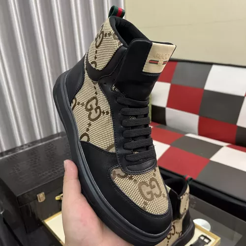 Cheap Gucci High Tops Shoes For Men #1373850 Replica Wholesale [$82.00 USD] [ITEM#1373850] on Replica Gucci High Tops Shoes