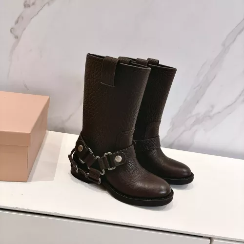 Cheap MIU MIU Boots For Women #1374067 Replica Wholesale [$145.00 USD] [ITEM#1374067] on Replica MIU MIU Boots