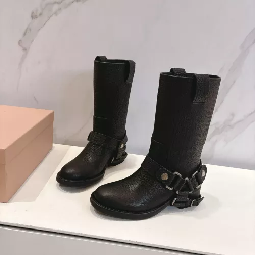 Cheap MIU MIU Boots For Women #1374068 Replica Wholesale [$145.00 USD] [ITEM#1374068] on Replica MIU MIU Boots