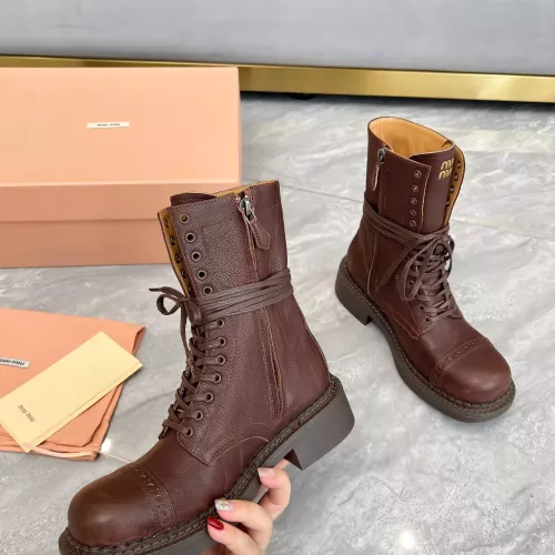 Cheap MIU MIU Boots For Women #1374114 Replica Wholesale [$122.00 USD] [ITEM#1374114] on Replica MIU MIU Boots