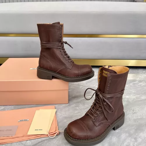Cheap MIU MIU Boots For Women #1374114 Replica Wholesale [$122.00 USD] [ITEM#1374114] on Replica MIU MIU Boots