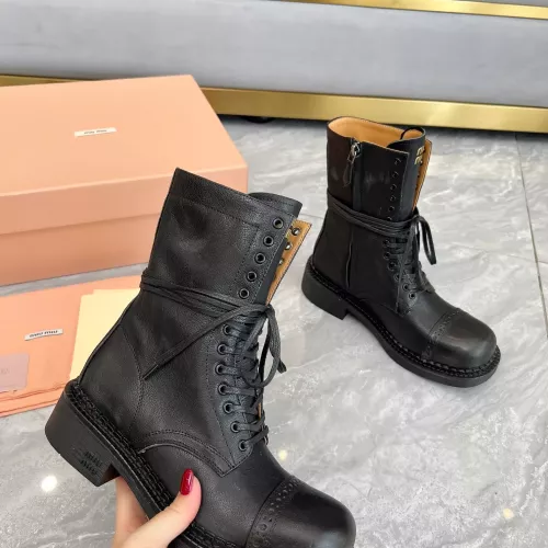 Cheap MIU MIU Boots For Women #1374115 Replica Wholesale [$122.00 USD] [ITEM#1374115] on Replica MIU MIU Boots