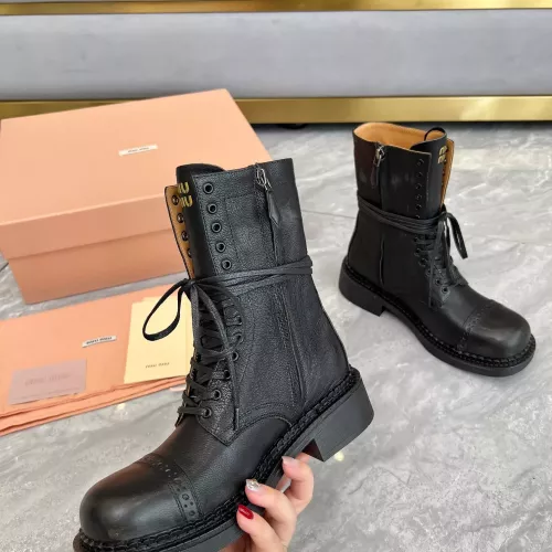 Cheap MIU MIU Boots For Women #1374115 Replica Wholesale [$122.00 USD] [ITEM#1374115] on Replica MIU MIU Boots