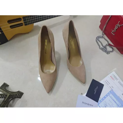Cheap Yves Saint Laurent YSL High-Heeled Shoes For Women #1374122 Replica Wholesale [$118.00 USD] [ITEM#1374122] on Replica Yves Saint Laurent YSL High-Heeled Shoes