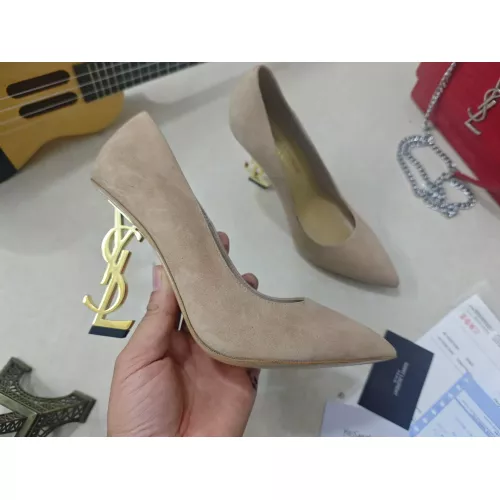 Cheap Yves Saint Laurent YSL High-Heeled Shoes For Women #1374122 Replica Wholesale [$118.00 USD] [ITEM#1374122] on Replica Yves Saint Laurent YSL High-Heeled Shoes