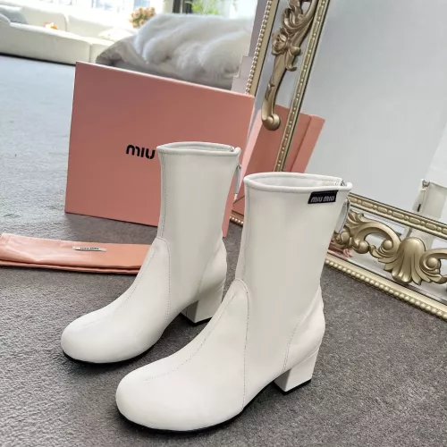 Cheap MIU MIU Boots For Women #1374297 Replica Wholesale [$100.00 USD] [ITEM#1374297] on Replica MIU MIU Boots