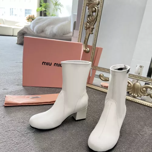 Cheap MIU MIU Boots For Women #1374297 Replica Wholesale [$100.00 USD] [ITEM#1374297] on Replica MIU MIU Boots