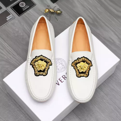Cheap Versace Leather Shoes For Men #1374469 Replica Wholesale [$80.00 USD] [ITEM#1374469] on Replica Versace Leather Shoes
