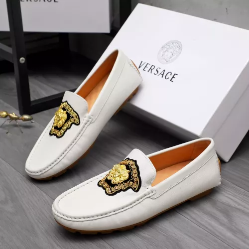 Cheap Versace Leather Shoes For Men #1374469 Replica Wholesale [$80.00 USD] [ITEM#1374469] on Replica Versace Leather Shoes