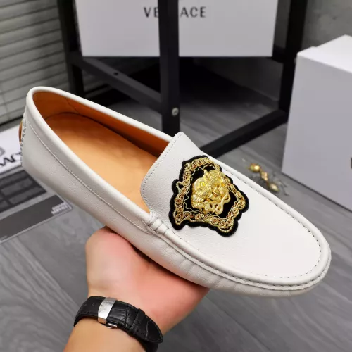 Cheap Versace Leather Shoes For Men #1374469 Replica Wholesale [$80.00 USD] [ITEM#1374469] on Replica Versace Leather Shoes