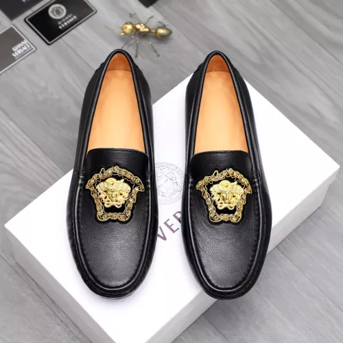 Cheap Versace Leather Shoes For Men #1374470 Replica Wholesale [$80.00 USD] [ITEM#1374470] on Replica Versace Leather Shoes