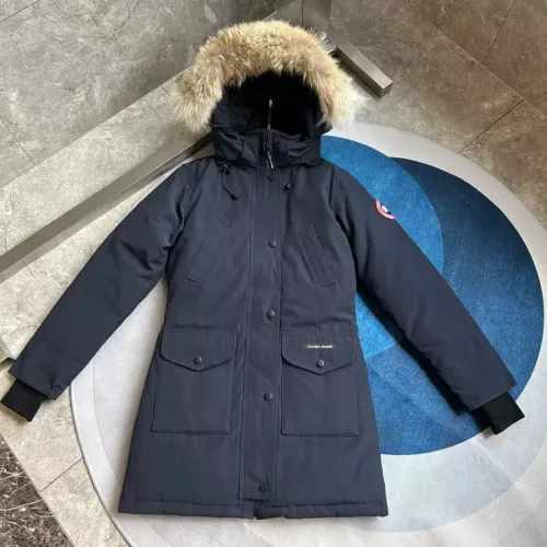 Cheap Canada Goose Down Feather Coat Long Sleeved For Women #1374552 Replica Wholesale [$205.00 USD] [ITEM#1374552] on Replica Canada Goose Down Feather Coat