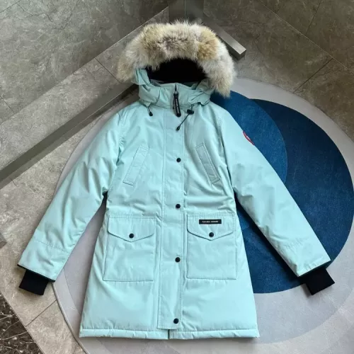 Cheap Canada Goose Down Feather Coat Long Sleeved For Women #1374553 Replica Wholesale [$205.00 USD] [ITEM#1374553] on Replica Canada Goose Down Feather Coat