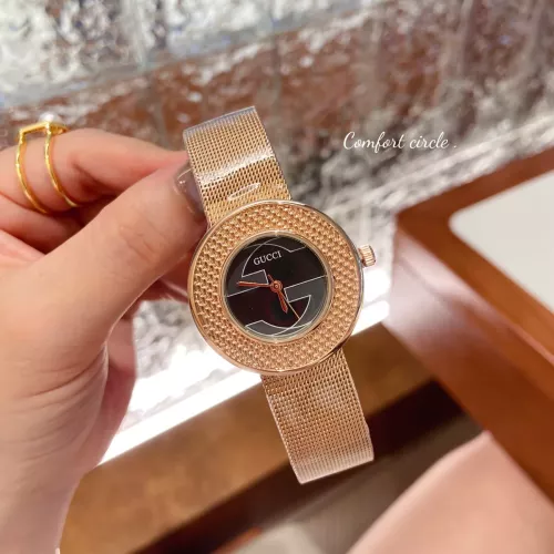 Gucci Watches In Rose Gold #1374606