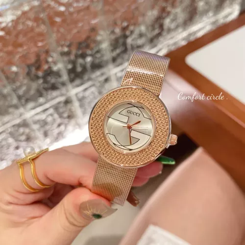 Gucci Watches In Rose Gold #1374608