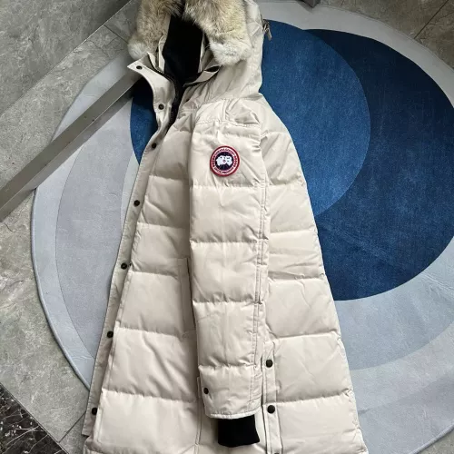 Cheap Canada Goose Down Feather Coat Long Sleeved For Women #1374629 Replica Wholesale [$160.00 USD] [ITEM#1374629] on Replica Canada Goose Down Feather Coat