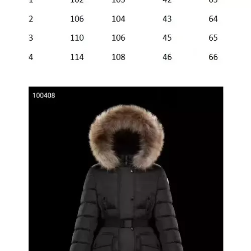 Cheap Moncler Down Feather Coat Long Sleeved For Women #1374716 Replica Wholesale [$202.00 USD] [ITEM#1374716] on Replica Moncler Down Feather Coat