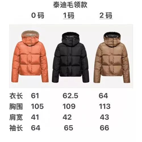 Cheap Moncler Down Feather Coat Long Sleeved For Women #1374740 Replica Wholesale [$192.00 USD] [ITEM#1374740] on Replica Moncler Down Feather Coat