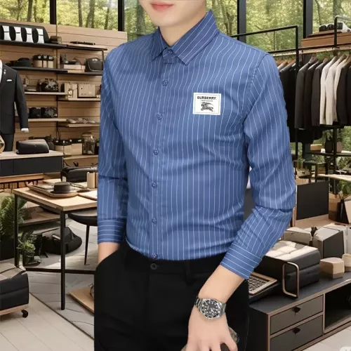 Cheap Burberry Shirts Long Sleeved For Men #1374915 Replica Wholesale [$56.00 USD] [ITEM#1374915] on Replica Burberry Shirts