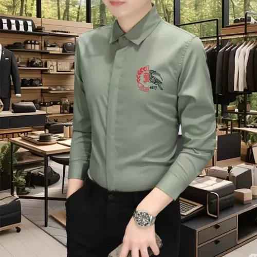 Cheap Burberry Shirts Long Sleeved For Men #1374919 Replica Wholesale [$56.00 USD] [ITEM#1374919] on Replica Burberry Shirts