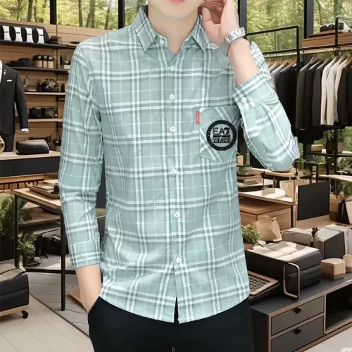 Cheap Armani Shirts Long Sleeved For Men #1374931 Replica Wholesale [$56.00 USD] [ITEM#1374931] on Replica Armani Shirts