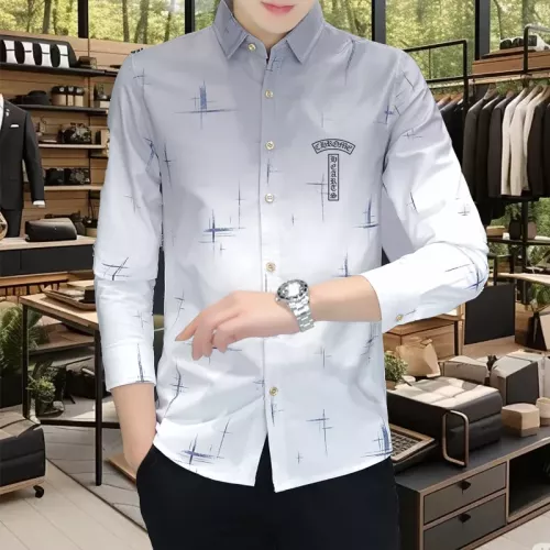 Cheap Chrome Hearts Shirts Long Sleeved For Men #1374933 Replica Wholesale [$56.00 USD] [ITEM#1374933] on Replica Chrome Hearts Shirts