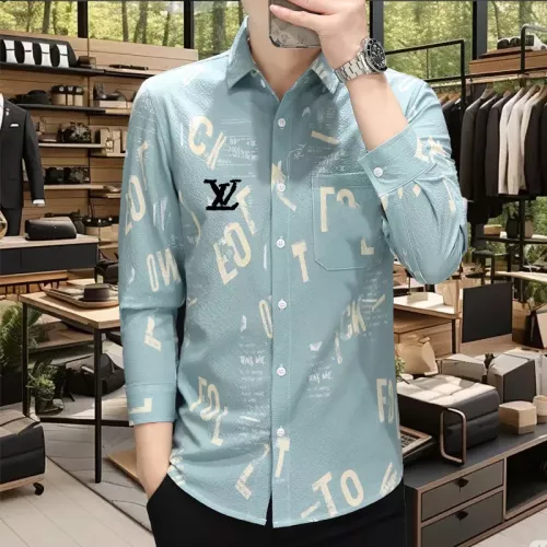 Cheap Louis Vuitton LV Shirts Long Sleeved For Men #1374942 Replica Wholesale [$56.00 USD] [ITEM#1374942] on Replica Louis Vuitton LV Shirts