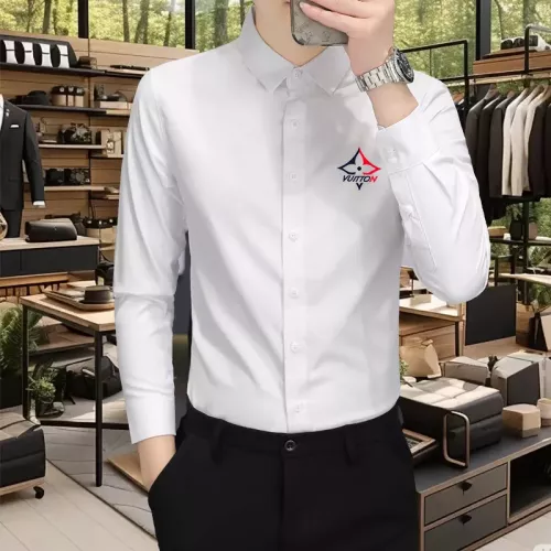 Cheap Louis Vuitton LV Shirts Long Sleeved For Men #1374943 Replica Wholesale [$56.00 USD] [ITEM#1374943] on Replica Louis Vuitton LV Shirts