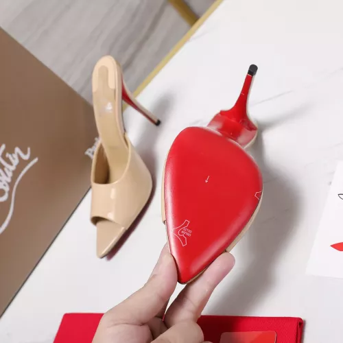 Cheap Christian Louboutin CL Slippers For Women #1376529 Replica Wholesale [$105.00 USD] [ITEM#1376529] on Replica Christian Louboutin CL Slippers