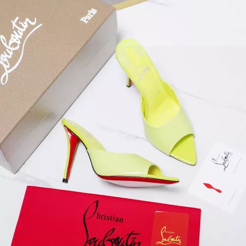 Cheap Christian Louboutin CL Slippers For Women #1376530 Replica Wholesale [$105.00 USD] [ITEM#1376530] on Replica Christian Louboutin CL Slippers