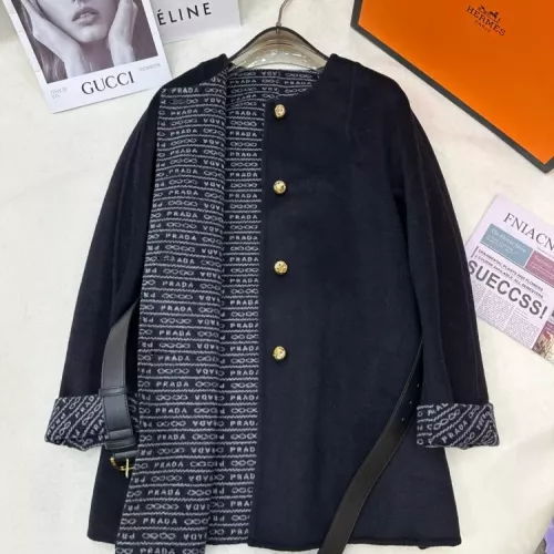 Cheap Prada Coat Long Sleeved For Women #1376599 Replica Wholesale [$350.41 USD] [ITEM#1376599] on Replica Prada Coat
