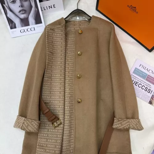 Cheap Prada Coat Long Sleeved For Women #1376600 Replica Wholesale [$350.41 USD] [ITEM#1376600] on Replica Prada Coat