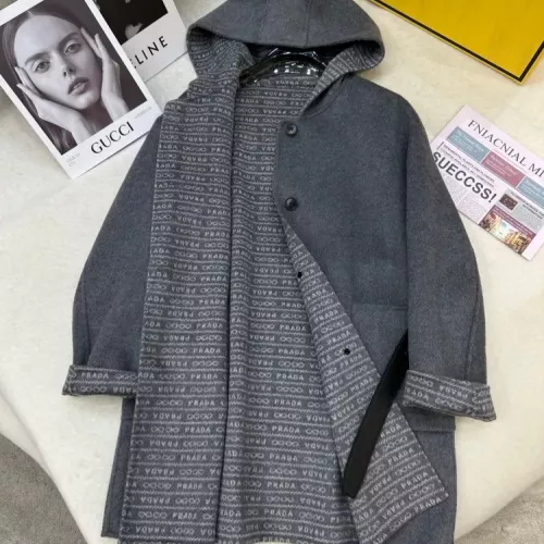 Cheap Prada Coat Long Sleeved For Women #1376603 Replica Wholesale [$350.41 USD] [ITEM#1376603] on Replica Prada Coat