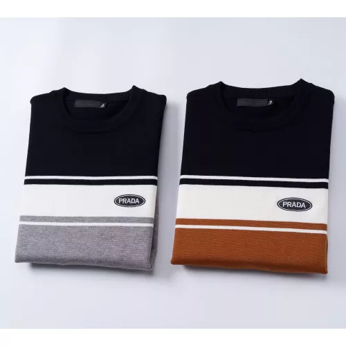 Cheap Prada Sweaters Long Sleeved For Men #1376678 Replica Wholesale [$45.00 USD] [ITEM#1376678] on Replica Prada Sweaters