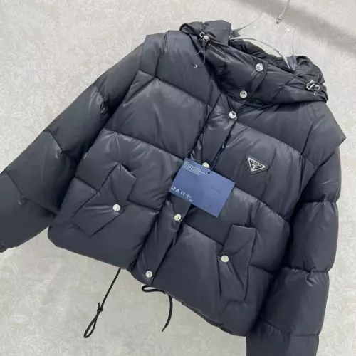 Cheap Prada Down Feather Coat Long Sleeved For Women #1376685 Replica Wholesale [$170.00 USD] [ITEM#1376685] on Replica Prada Down Feather Coat