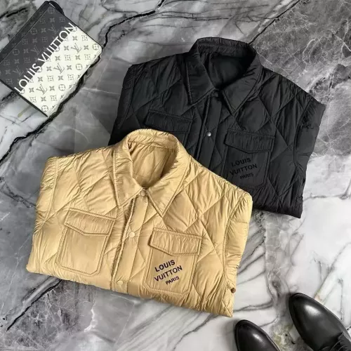 Cheap Louis Vuitton LV Down Feather Coat Long Sleeved For Men #1376722 Replica Wholesale [$115.00 USD] [ITEM#1376722] on Replica Louis Vuitton LV Down Feather Coat