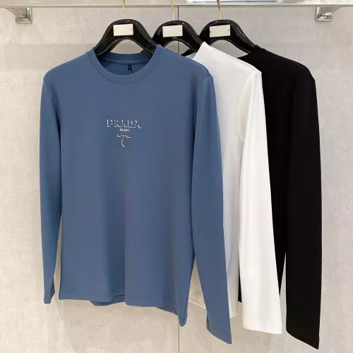 Cheap Prada T-Shirts Long Sleeved For Men #1377486 Replica Wholesale [$76.00 USD] [ITEM#1377486] on Replica Prada T-Shirts