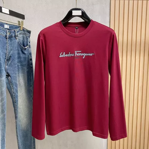 Salvatore Ferragamo T-Shirts Long Sleeved For Men #1377493