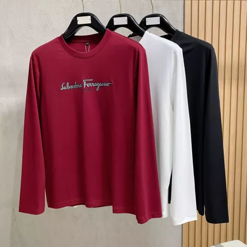 Cheap Salvatore Ferragamo T-Shirts Long Sleeved For Men #1377494 Replica Wholesale [$76.00 USD] [ITEM#1377494] on Replica Salvatore Ferragamo T-Shirts