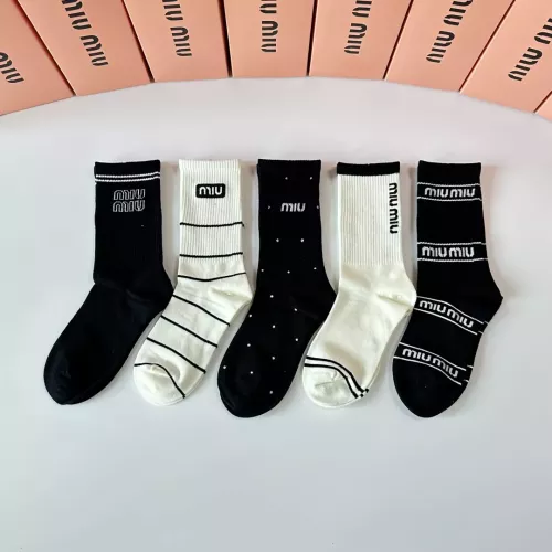 Cheap MIU MIU Socks #1377718 Replica Wholesale [$29.00 USD] [ITEM#1377718] on Replica MIU MIU Socks