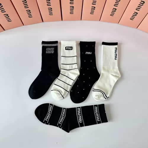 Cheap MIU MIU Socks #1377718 Replica Wholesale [$29.00 USD] [ITEM#1377718] on Replica MIU MIU Socks